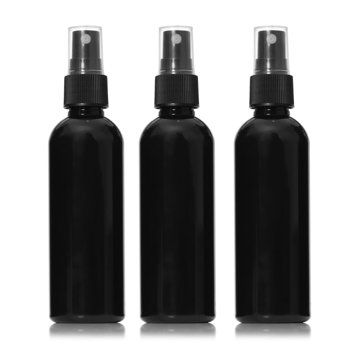 Flora Fresh 100ml Black Plastic Spray Bottle Set of 3, Leak Proof, Refillable, Reusable, Mist, Sanitizer, Room Spray, Travel Size-image-26