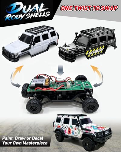 Image of ARRIS 1 /43 Micro Desktop RC Crawler 4WD with Full Proportional Control