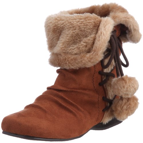 Minx 145-671 Side Ribbon Fur Boots, Camel, S 2E