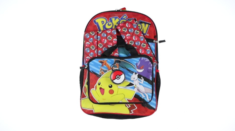 Amazon.com: Bioworld Pokemon 5 PC Backpack Set With Padded Card