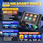 Autel Scanner MaxiCOM MK808BT PRO, 2026 Outil de numérisation bidirectionnel complet comme MK900-BT, Jusqu'à MK900 MK808S MX808S MaxiCheck MX900, 3000+ Essais, 28+ Service, OE Tous les diagnostics Sys, le codage par injecteur, OS11 FCA