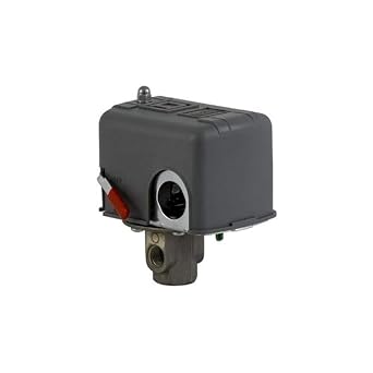 9013FHG-4J27M1X Square D Pressure Switch, with Lever and Unloader, 80/100 psi Cut in/Cut Out Pressure, 1/4" 4 Port Manifold,22 Degree F - 257 Degree F, Up to 3 HP