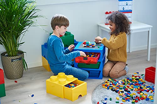 Meuble de rangement LEGO empilable jaune avec tiroir 25 cm - 2