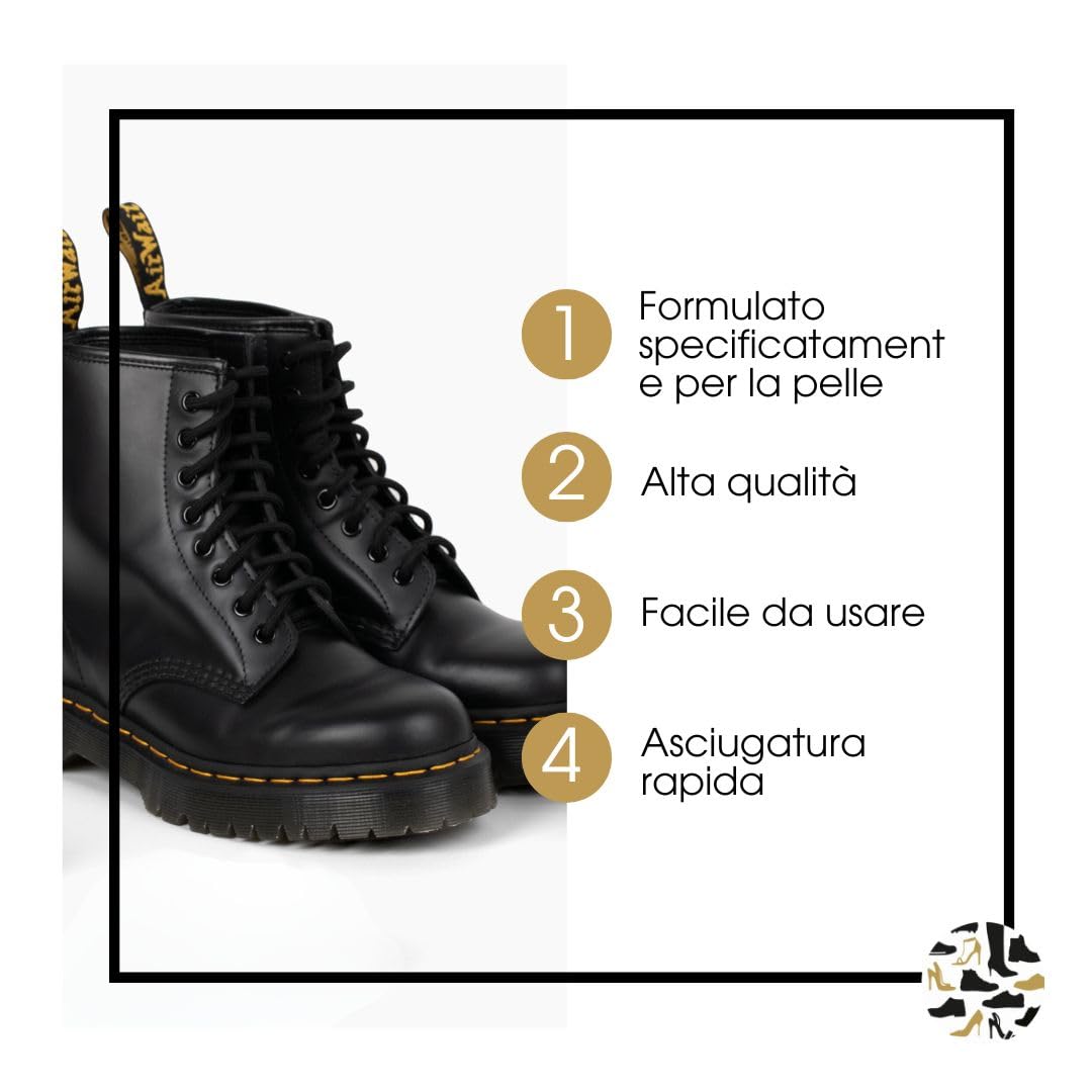 Shoe Clinic Detergente e protettore per pelle utilizzare su stivali, scarpe da ginnastica e altro per uomini e donne (125 ml)