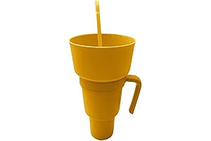 2 in 1 Multifunctional Stadium Tumbler & Snack Cup with Straw
