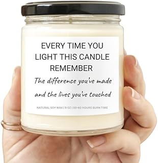 Honor Your Impact and The Lives You've Touched with This Appreciation Gift – Perfect for Teachers, Employees, or Bosses – Soy Scented Candle