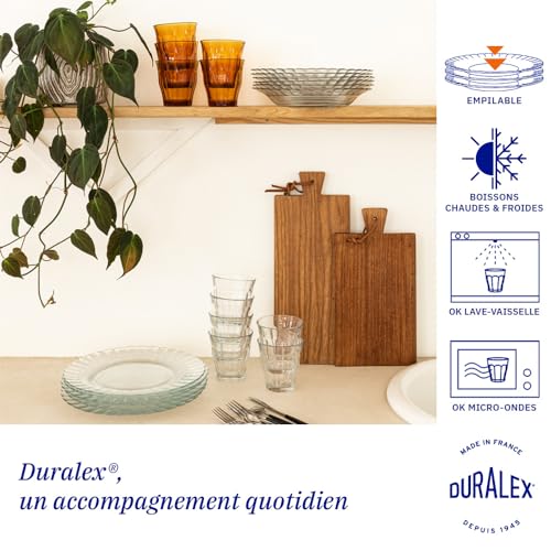 Duralex® Le Picardie® Set mit 18 Gläsern, Marineblau, 25 cl, 31 cl und 36 cl – Wasserglas, Saft, Soda und Cocktail – Hartglas… – Ansicht 4