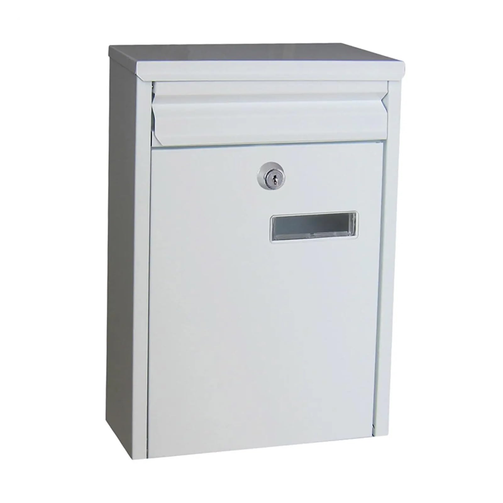FGJsfhrDTU Letter Box, Attached Mailbox Security Key Drop Box Newspaper Holder Wall Hanging Mailbox(Black)(White)