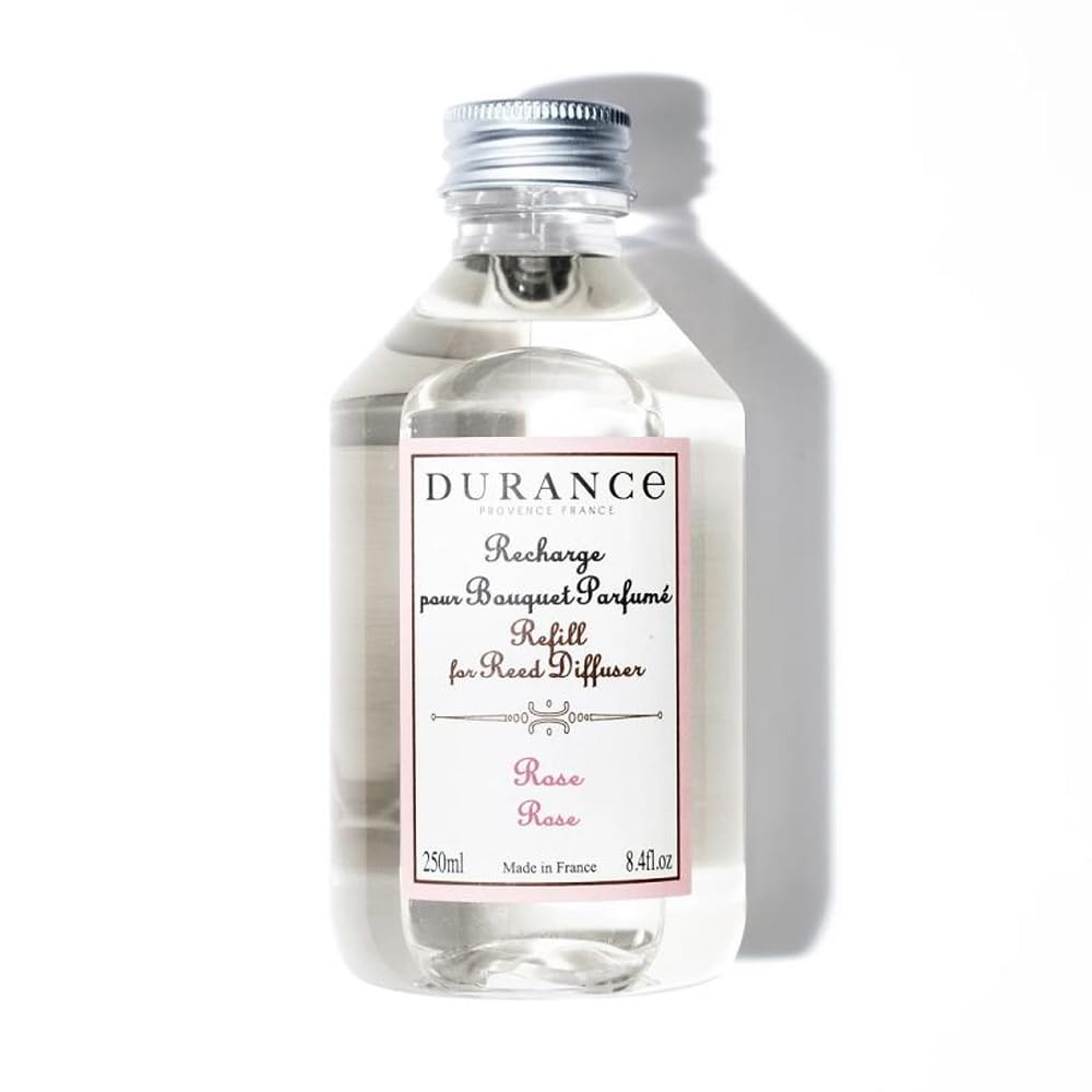 DURANCERose/Rosebud Reed Diffuser Refill 250ml - Aromatherapy Scented Oil For Reed Diffusers - Fresh & Long Lasting Fragrance
