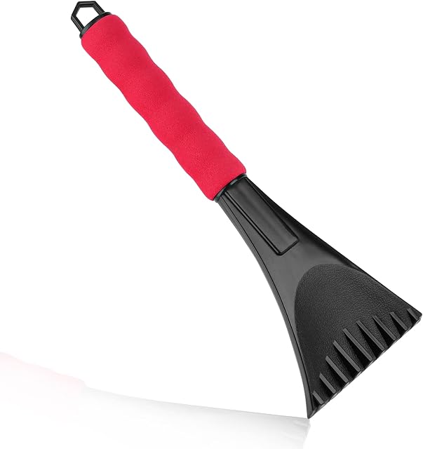 Abeillo Ice Scrapers for Car Windshield Scratch-free Window Snow Scraper, Frost Snow Ice Removal Scraper with Foam Grip Handle Winter Car Window Ice Scraper or Cars, Trucks, SUVs