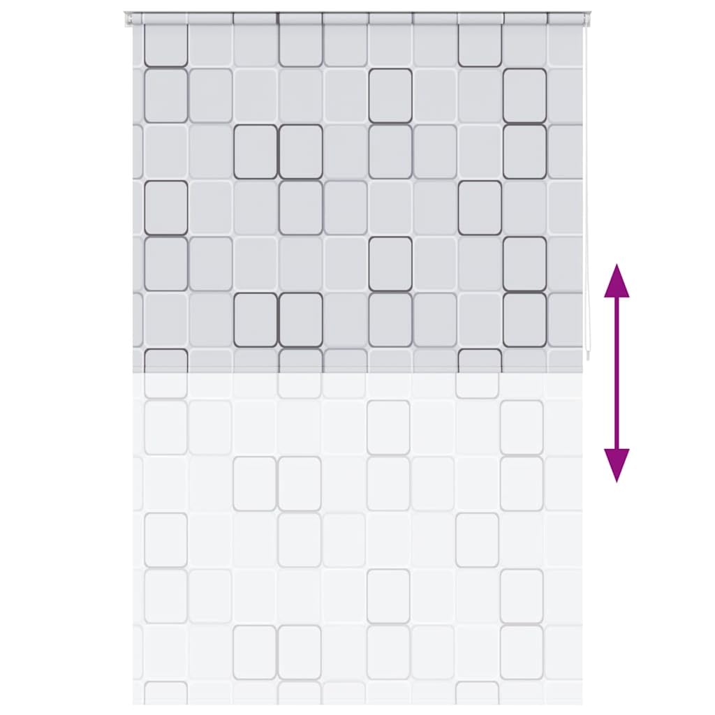 vidaXL Duschrollo 160x240 cm Quadratmuster