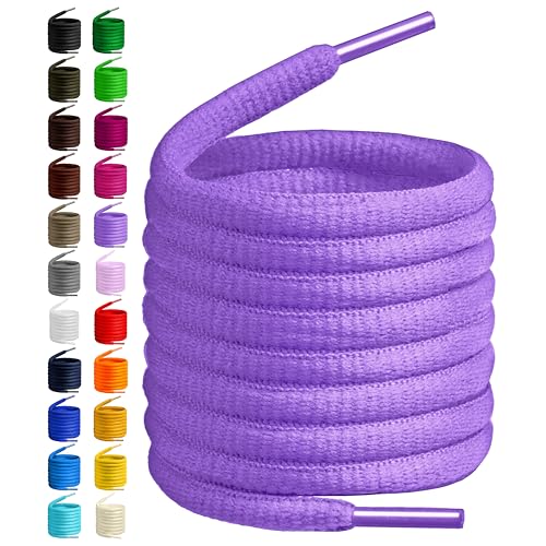 Image of BIRCH's Oval Shoelaces 27 Colors Half Round 1 /4 inch Shoe Laces 4 Different Lengths