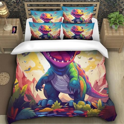 Housse de couette cactus hypoallergénique et légère en microfibre avec zip King - 5