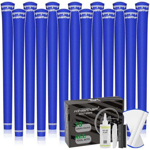KINGRASP Golf Grips Golf Club Grips, 13 Pack Premium Rubber Golf Club Grips with High Traction &...