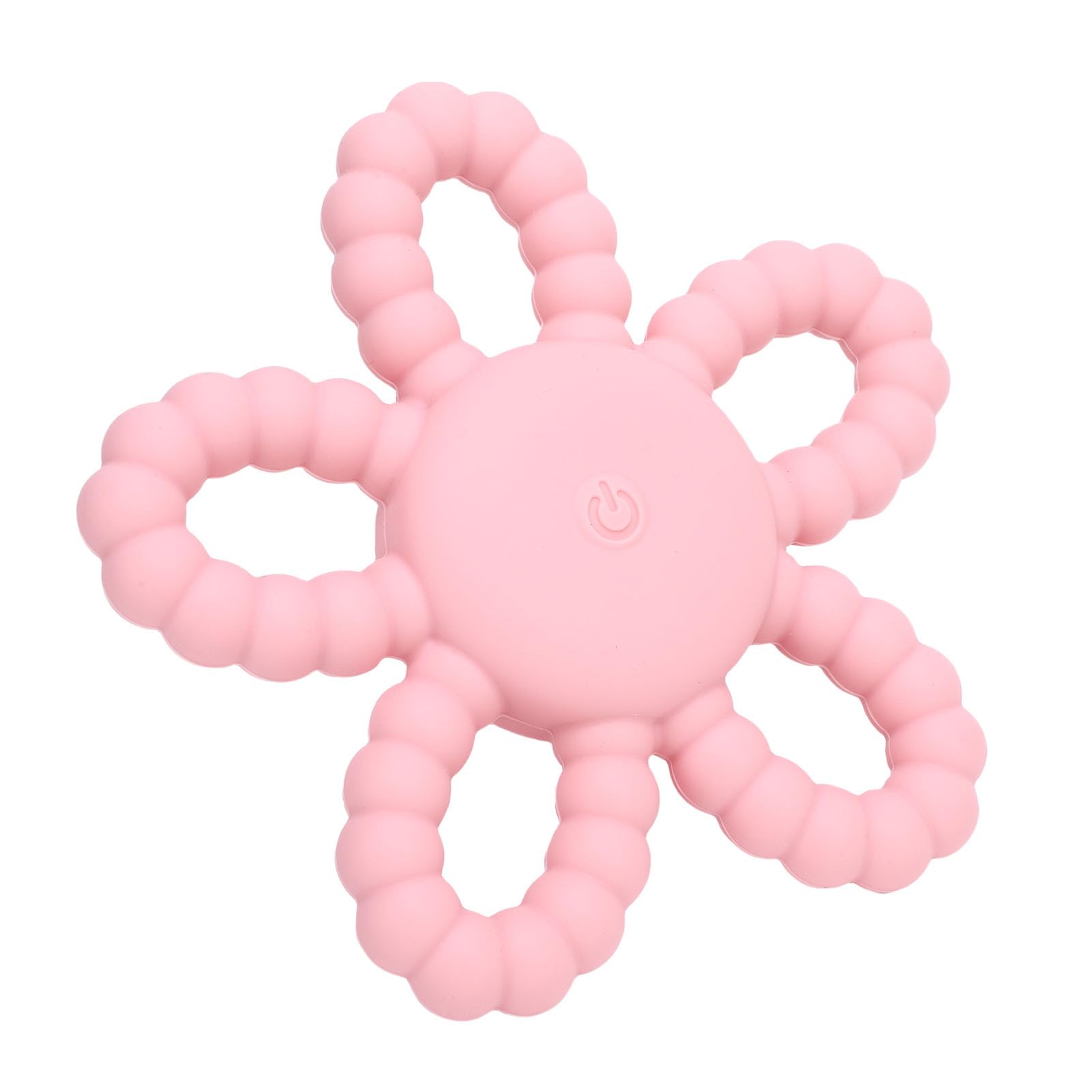 Generic Vibrating Sensory Chew Toy Textured Massage Silicone Teether Easy Grasp for Babies 6-12 Months Old, Easy to Clean (Pink) — view 3