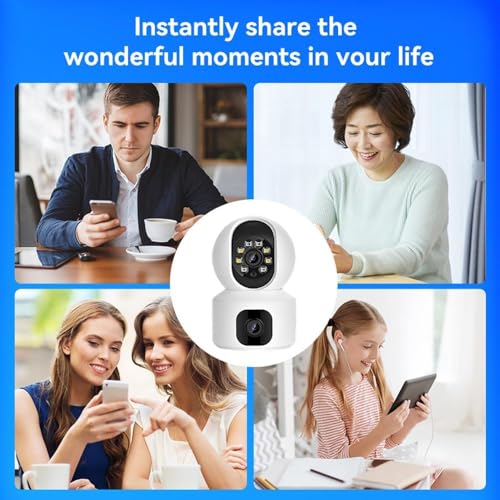 Image of Dr Vision 5MP Indoor WiFi Smart CCTV Camera for Home | Full HD | Color Night Vision | Two Way Audio | Wireless Home Security Camera with Mobile App V380 Pro (CV Dual Lens)