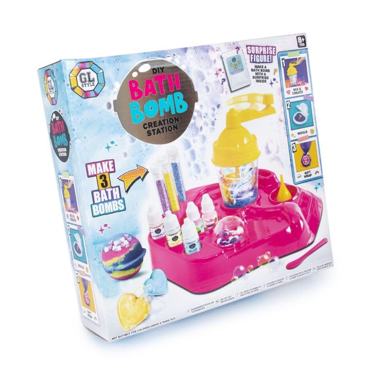 GL Style DIY Bath Bomb Creation Station Kids Make Your Own Colourful Scented Fizzing Bath Bombs Childrens Craft Kit for Ages 8+