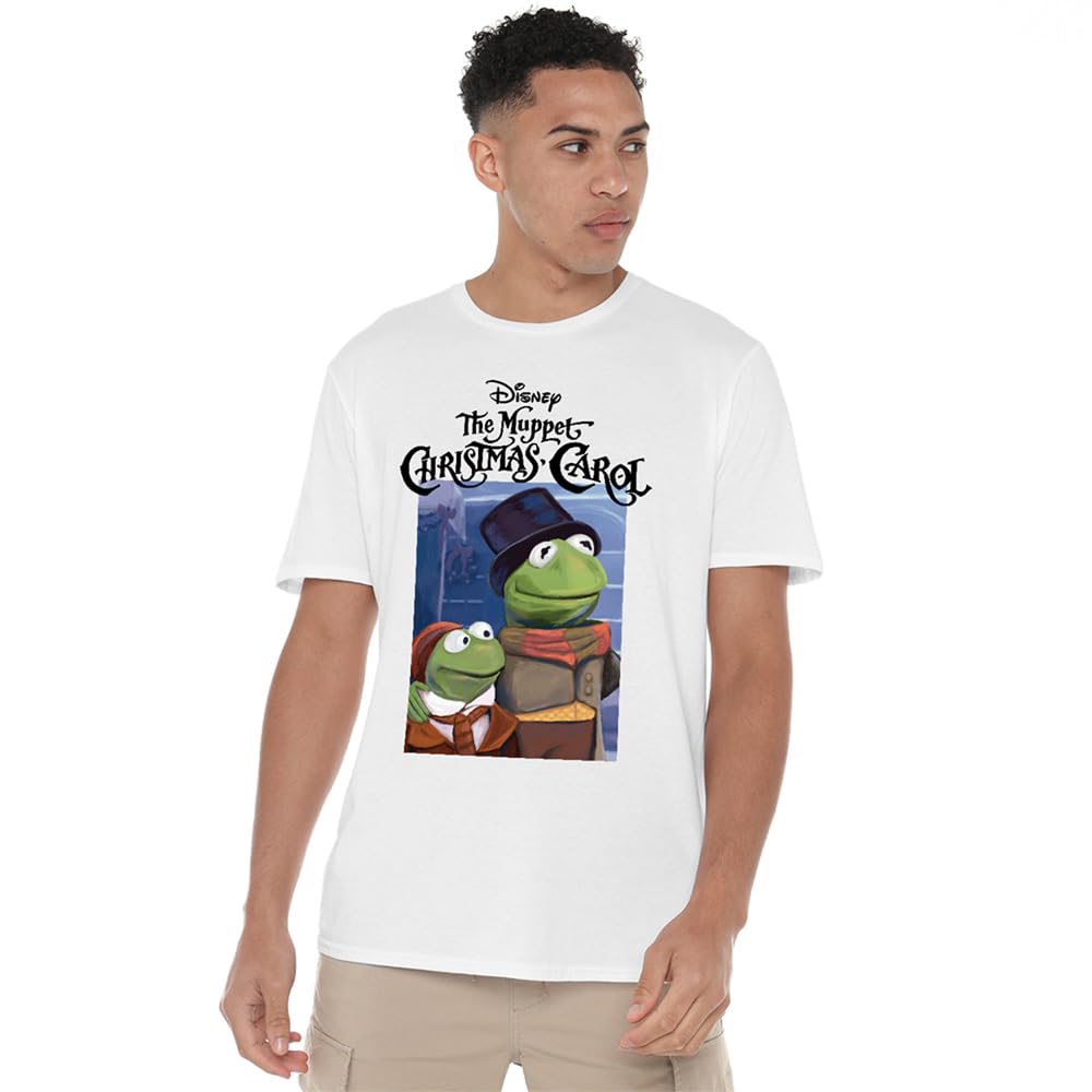 Muppets Disney The Christmas Carol Kermit Unisex T-Shirt, White, Medium