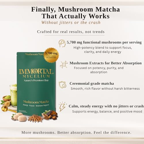 Bebida de té matcha con hongos 15 porciones miniatura 3
