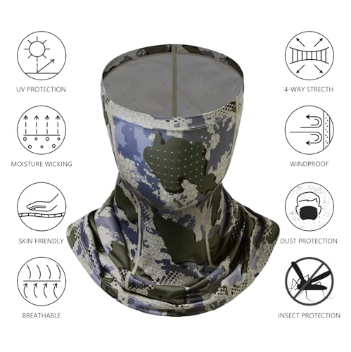 Image of BASSDASH UPF 50+ Breathable Neck Gaiter, Quick Dry Face Mask for Men Women