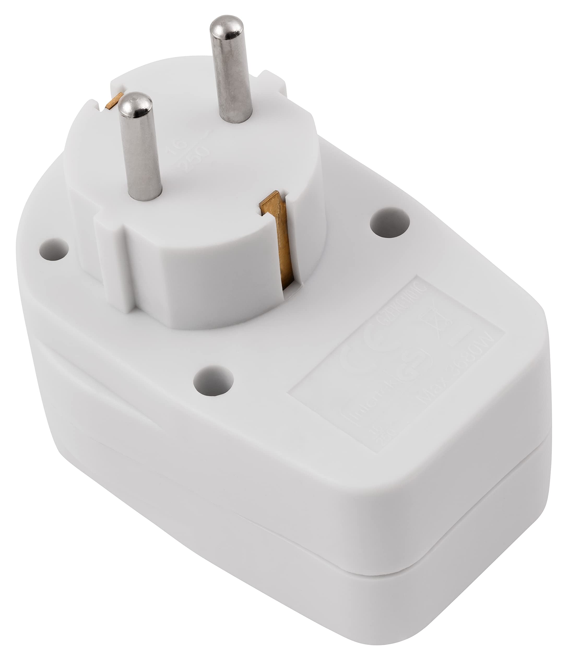 Scanpart Losse Stekker Geaard - Voor Snoer - 250 V - Recht Met Zij Invoer En Schakelaar Wit 10a 16a Scanpart Losse Stekker Geaard - Voor Snoer - 250 V - Recht Met Zij Invoer En Schakelaar Wit 10a 16a