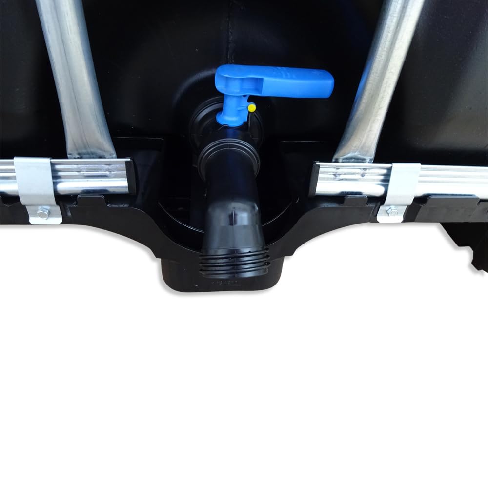 kanister-vertrieb® 1000l IBC Wassertank in SCHWARZ für Trinkwasser auf PE-Palette NEU (Non-UN)