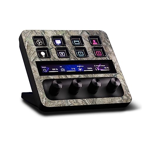 MightySkins Glossy Glitter Skin Compatible with Elgato Stream Deck + - HTC Fall | Protective, Durable High-Gloss Glitter Finish | Easy to Apply, Remove, and Change Styles | Made in The USA