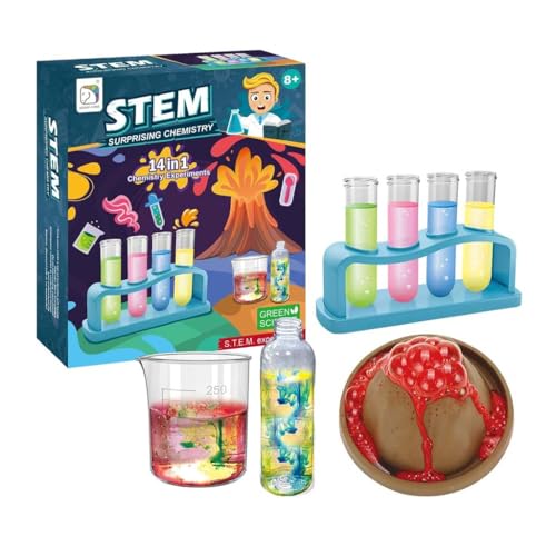 Image of 14-in-1 Science Experiment Kit for Kids - STEM Educational Chemistry & Physics Lab Toys | Fun Learning Experiments for Boys & Girls Ages 8-14