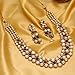 Aheli Indian Bollywood Style Wedding Party Faux Kundan Necklace with Earrings Set Ethnic Fashion Jewelry Gift for Women