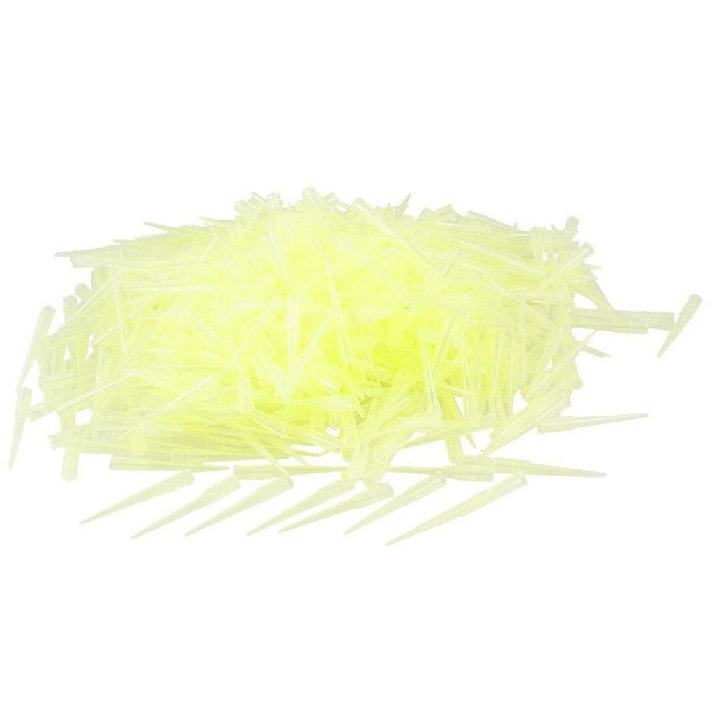 Jojomis 2000pcs puntas de pipeta de color amarillo transparente, punta fina de transferencia de punta fina, 100 ul