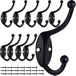 Ikea Percheros Y Colgadores Bosdontek Ganchos percheros De Pared 10 Piezas Armario Estilo Retro para Colgar Ropa Abrigo Perchero Pared de Cocina Colgadores de Puerta Organizador (Black)
