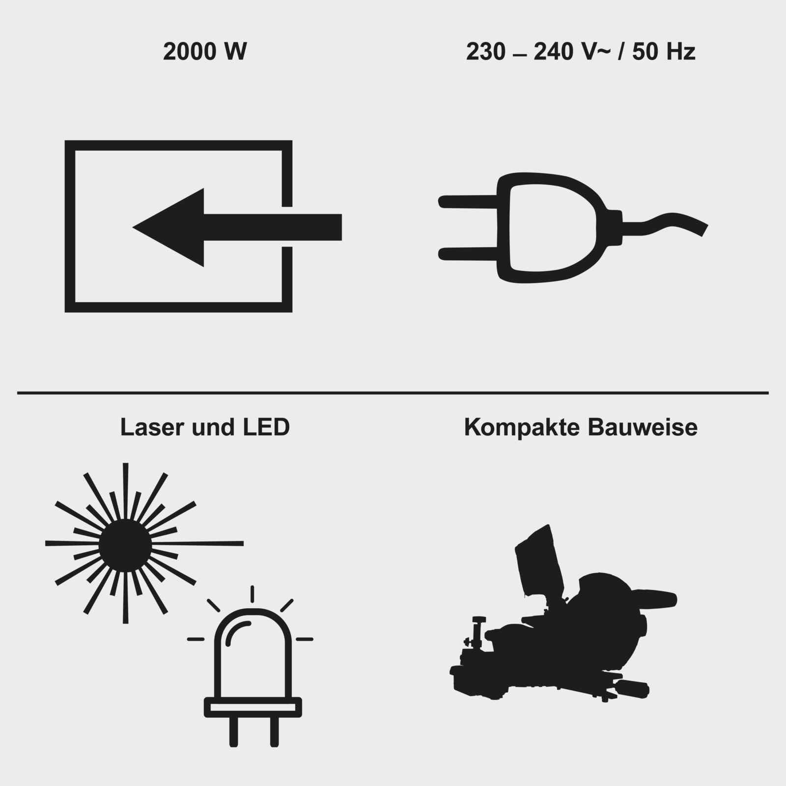Scheppach Kappsäge KZGS305-BE 105mm Schnitthöhe | 330mm Schnittbreite | Laser & LED | 2000W | 2xSägeblatt Ø305mm | beidseitig neigbarer Sägekopf | ausziehbare Auflagen | Gehrungssäge Kappzugsäge