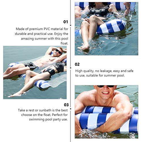 VICASKY Rede de flutuação para piscina e espreguiçadeira inflável para nadar com rede flutuante de v