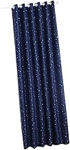 IMIKEYA Cortinas Transparentes Cortinas Transparentes Cortinas Estrela Cortinas Azul Marinho Cortinas Azuis Cortina Azul Escuro Cortina Perfurada Linda Cortina Cortina Pendurada