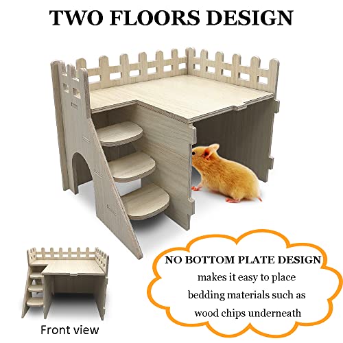 Eyksta Casetta per Criceti in Legno, 2 Piani con