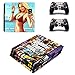 Produktbild PS4 Pro Grand Theft Auto 5 Bikini Babe (GTA5) Konsole Skin Decal, Vinyl, Aufkleber, Faceplate - Konsole und 2 Controller - Schutzhülle für PlayStation 4 PRO