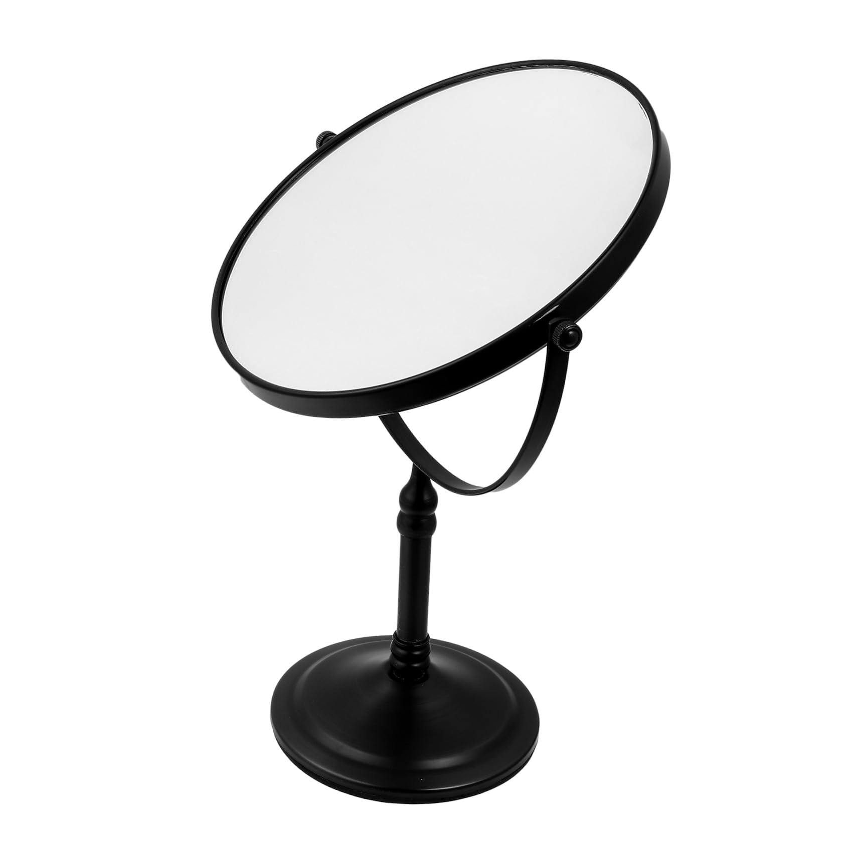 Miroir de coiffeuse pivotant double face argenté Healvian pour table