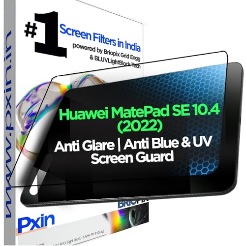 Image of Pxin Tablet Anti Bluelight and Anti Glare Screen Guard compatible with Huawei MatePad SE 10.4 (2022) | BLUV Lightblock Tech | Scratch Proof | Prevents bluelight | Eye Protection | No Dry Eyes