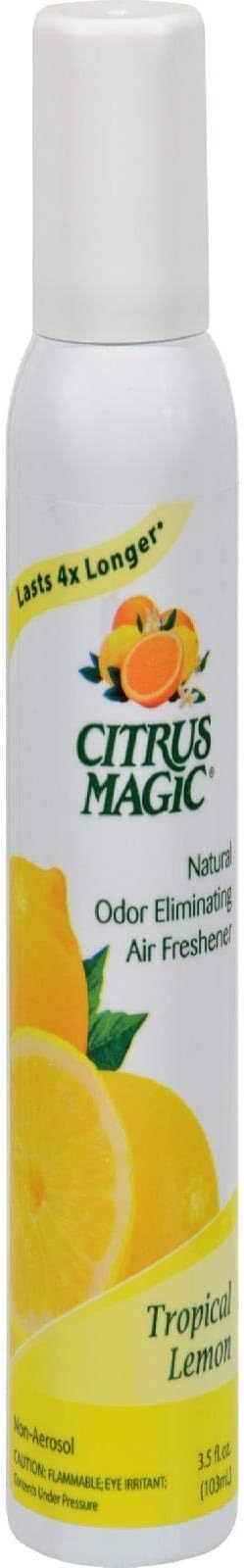 Citrus Magic Natural Odor Eliminating Air Freshener Spray, Tropical Lemon, 3-Ounce