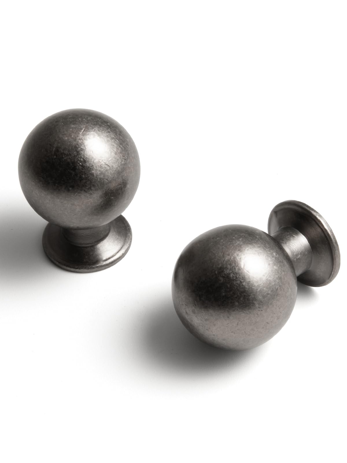 Antique Silver Cabinet Knobs Classic Vintage Retro Drawer Knobs Kitchen Cupboard Bathroom Dresser Cabinet Hardware Handles Zinc Alloy (5, Antique Silver, Knob)