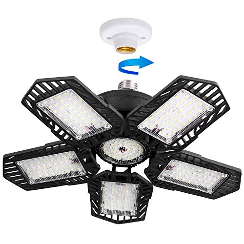 LED Garage Light â€“ 150W LED Shop Light â€“ Super Bright Deformable Garage Light â€“ Basement Lighting Fixture â€“ Adjustable Roller â€“ Efficient Heat Dissipation â€“ Ideal for Workshop, Barn,Warehouse (1-Pack)