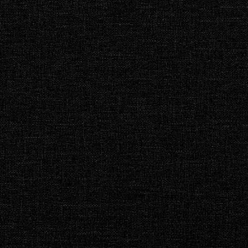 Repose-pieds en tissu noir compact solution gain de place petit salon - 6