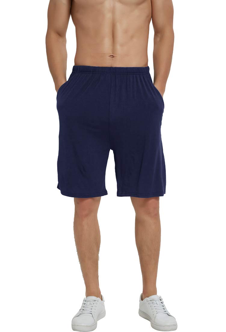 MoFiz Pyjamahose Herren Schlafanzughose Kurz Weiche Schlafshorts Weite Loungewear