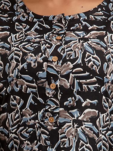 Image of feranoid Women Cotton Printed Straight Short Kurti