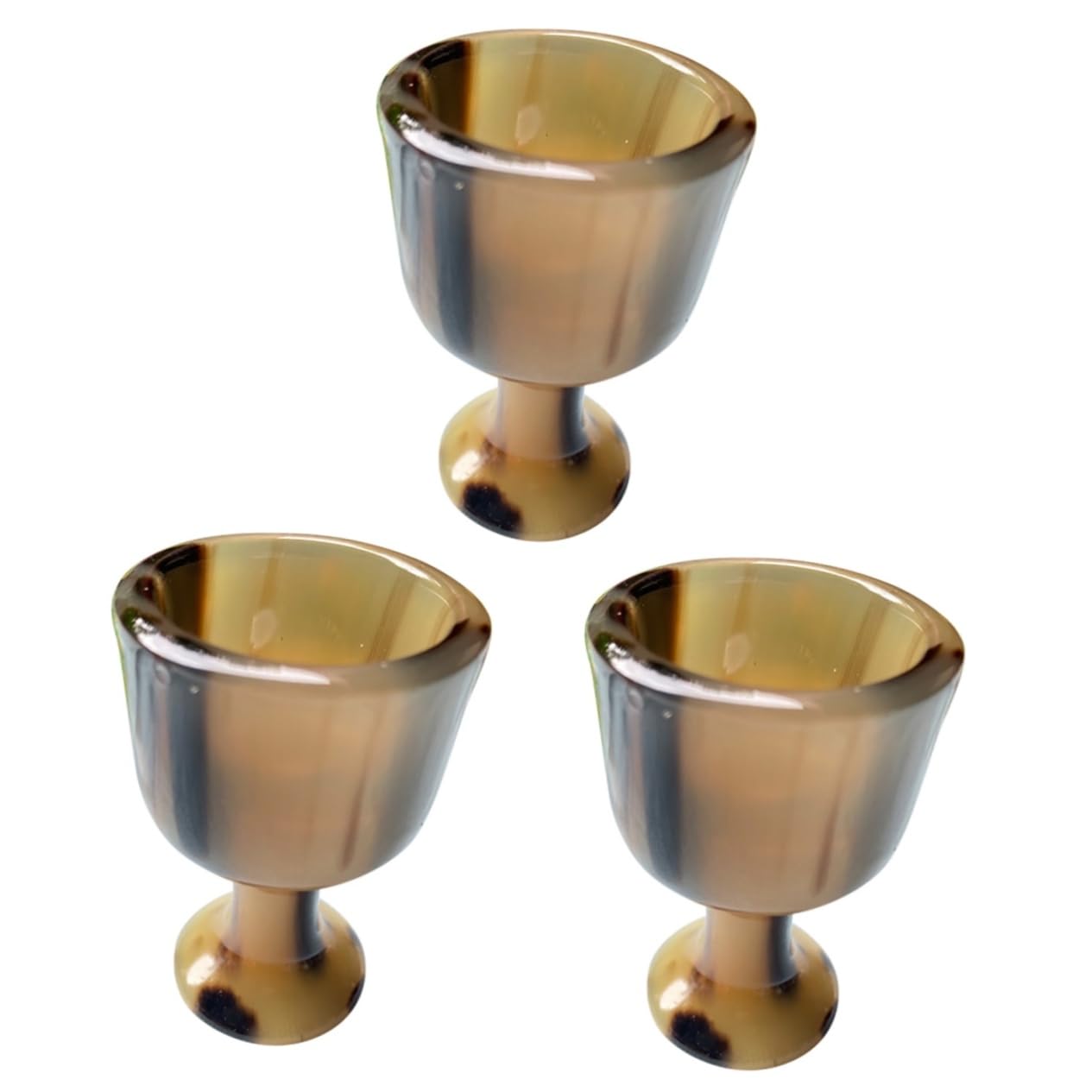 Cabilock 3 Copas De Cuerno Resistentes para Beber Vino Hechas De Material Decorativo.