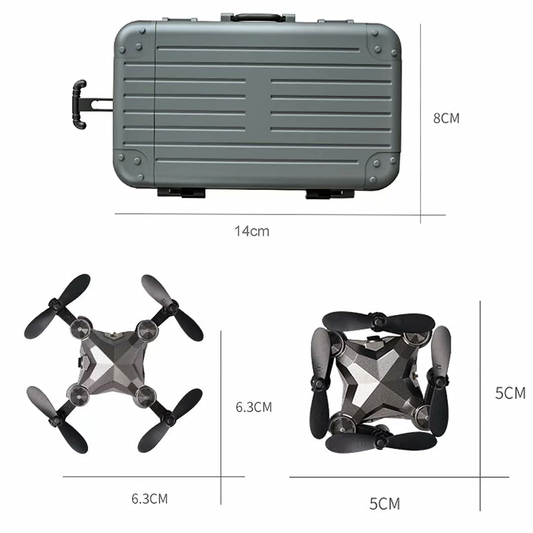 Dron RC z kamerą HD - składany quadrocopter zdalnie sterowany dron GPS z funkcją Follow Me, transmisja WiFi, powrót do domu, transmisja na żywo, czas lotu 7 minut (480P)