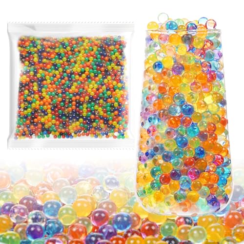 APXEL 10 000pcs Water Beads Multicolored Gel Balls Biodegradable & Eco-Friendly Decorative Water Balls for Home Decor Plants Crafts Vase Filler Stress Relief