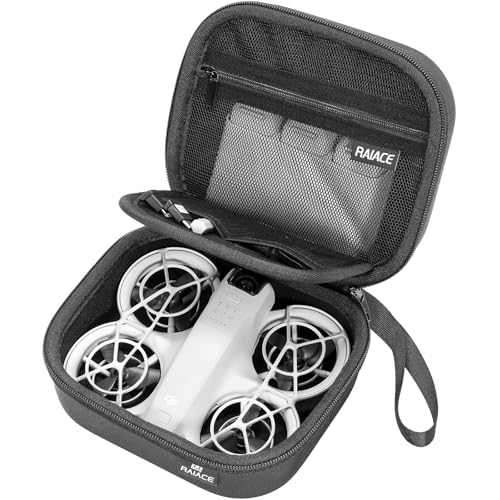 Custodia rigida per il trasporto compatibile con DJI Neo Mini Drone spazio esclusivo per il tuo drone e i suoi accessori. Solo custodia - nero
