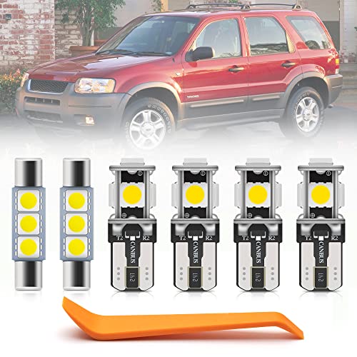 Kit de 11 Lámparas LED Blancas para Interior de Ford Escape miniatura 1