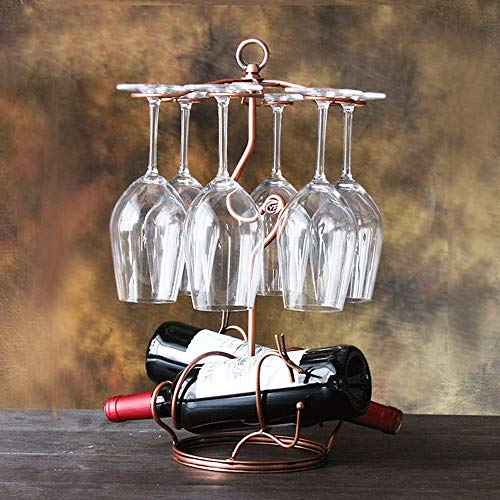 Soporte para 2 Botellas de Vino de Metal Bronce miniatura 3